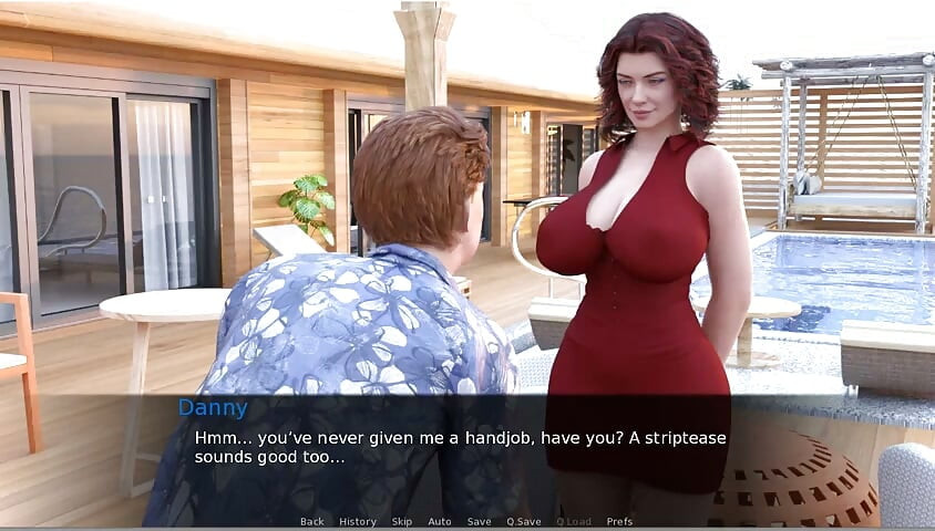 Milftopia - Gameplay - Roleplay - Pool Striptease, Titjob and Anal Fucking