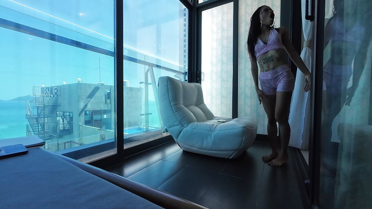 Small Asian Girl having fun with White Guy in many ways