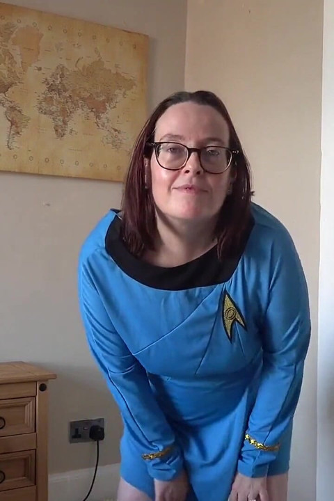 Striptease in Star Trek Cosplay Nurse Uniform