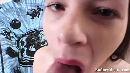 Süßes mädchen, heiße muff, mag spankings und sperma