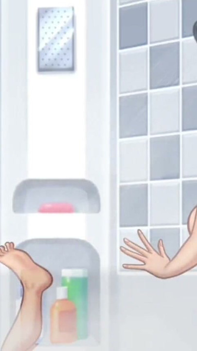 Anon sucks Debbie's asshole and squeeze her big boobs in shower - summertime saga gameplay part 3 | Clip 1