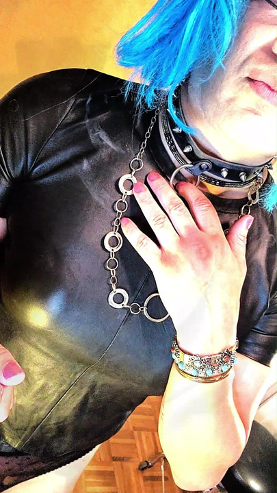 Sissy Slut Kandi In Tight Leather