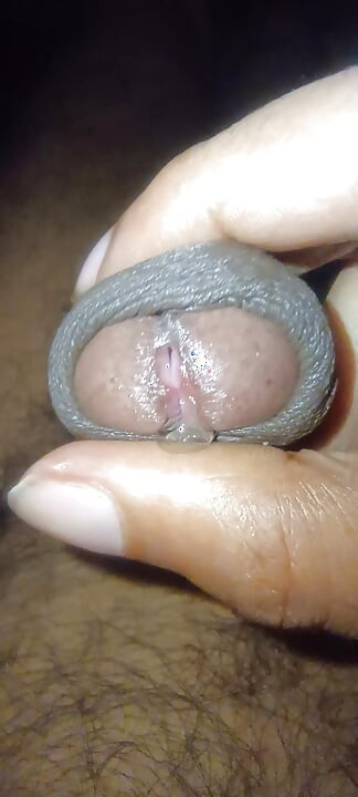 Big thick black cock force jerking precum show