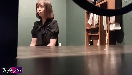 Busty Net Cafe Beauty with Bright Eyes Turns Heads in a Fast and Wild Private Moment