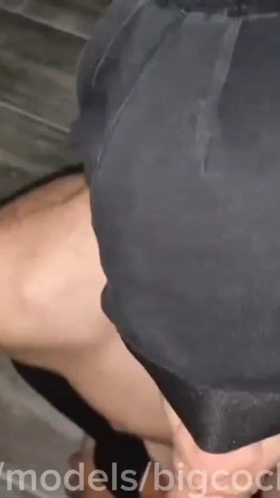 Suck a big dick, cum down your throat, Cum-eating public blowjob on the balcony! | Clip 1