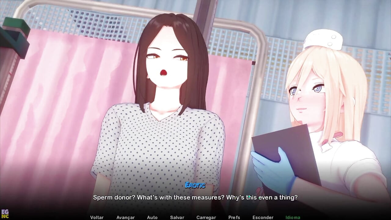 Twisted World remake 28 - hete verpleegster helpt me sperma te verzamelen met een aftrekbeurt - door Eroticgamesnc
