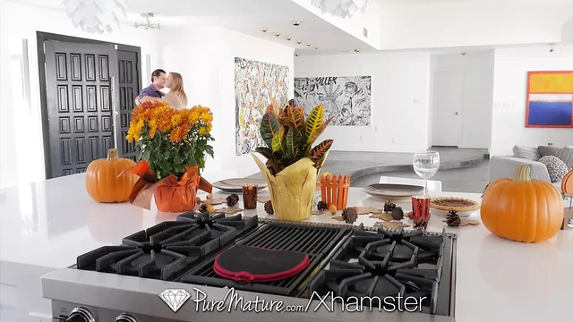 PUREMATURE Busty House Wife Christens Kitchen