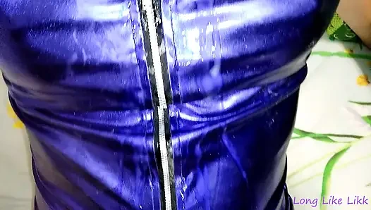 синее платье со спермой