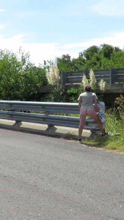 Patricia on the bridge over the road | Clip 1