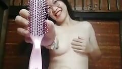 Caliente asiático COÑO chica muestra su cuerpo