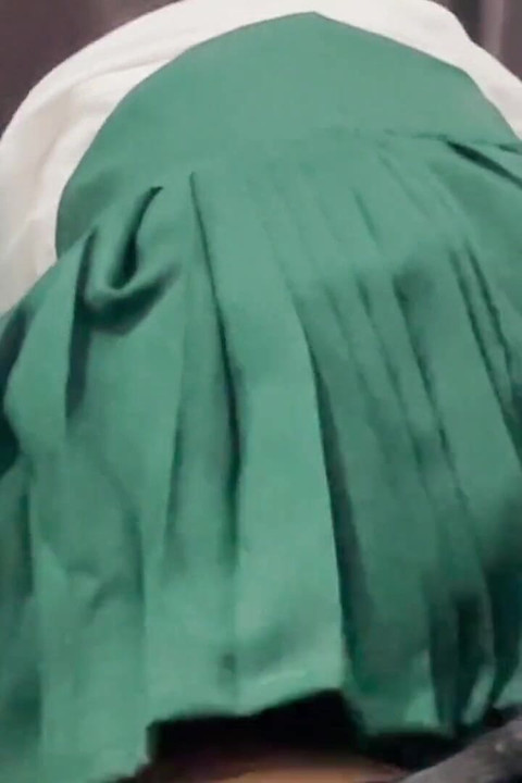 African Teen Bitch in Uniform. Fucks Cowgirl After School
