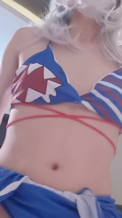 Hololive Gawr Gura Cosplayer get Fucked, Hentai Vtuber Cosplay 4 | Clip 1