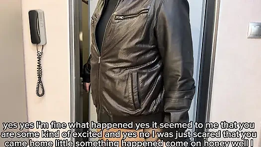 Stiefmutter fickt stiefsohn, während ehemann nicht zu hause ist - russische amateurin mit Unterhaltungen und englischen Untertiteln