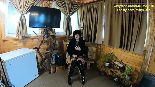 Sigara içme azdırma, derin sakso ve kürk mantoma ve şapkama boşalma