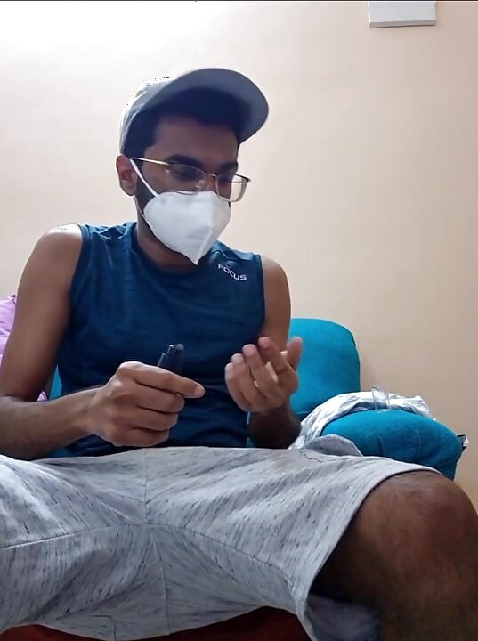Desi handsome indian webcam anal toy fucks the piss out of him uncontrollably pissing in underwear and cumshot bottomless naked