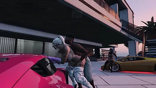 GTA 5 FRANKLIN CAPTAIN CRAZY DICK GIVING IT ALL OVER THE SAINTS GTA V