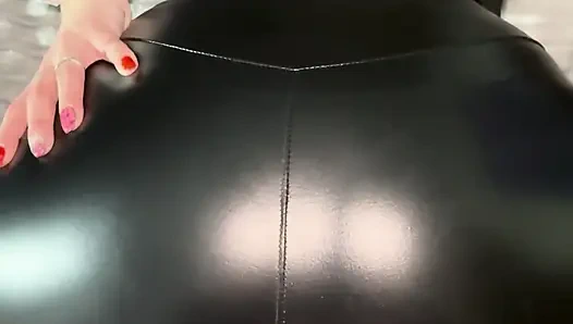 Naughty Student Girl Sucks the Professor and Begs Him to Cum on Her Leather Pants