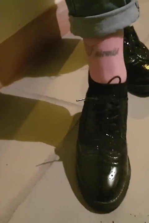 Smoking and foot fetish in outdoor with cute teen