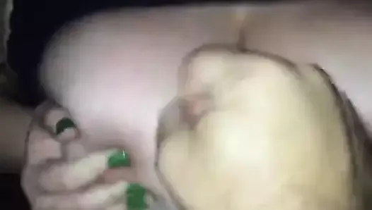 Cumming on bbw big tits