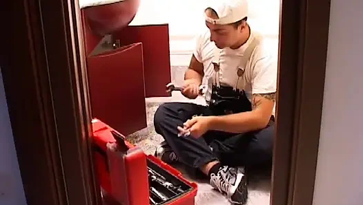 Cock riding thick BBW cougar loves to ride the younger plumbers big hard dick