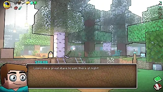 Hornycraft Minecraft parodisi - Jenny Steve'e bir elmas için ateşli bir ayakla muamele çekiyor! (Hentai oyun oyunu)