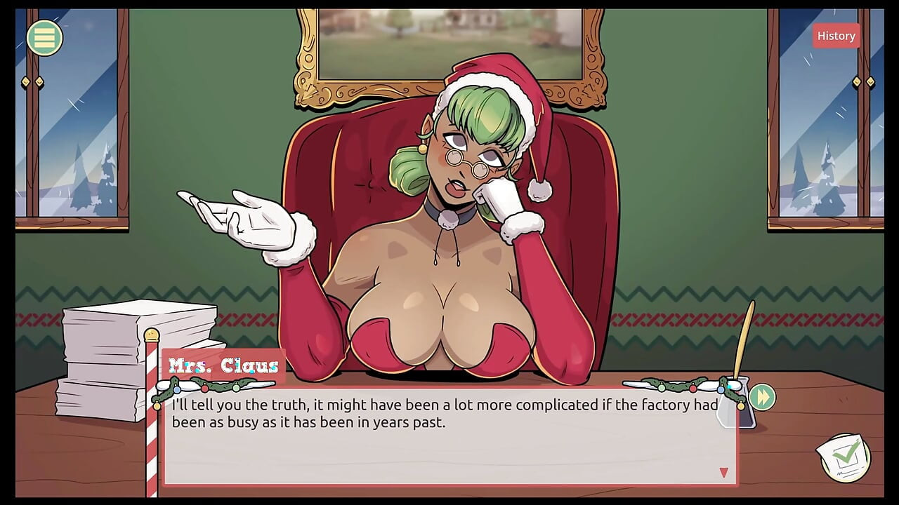 Claus' Secret Surprise XMAS HENTAI Game Ep.5 FEMBOY CUM all over santa elf cute face !
