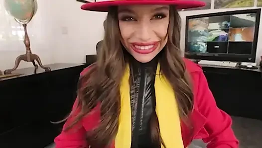 Vrcosplayx april olsen sebagai carmen sandiego selalu menjadi gadis nakal tapi kamu punya kendali sekarang bagian 1
