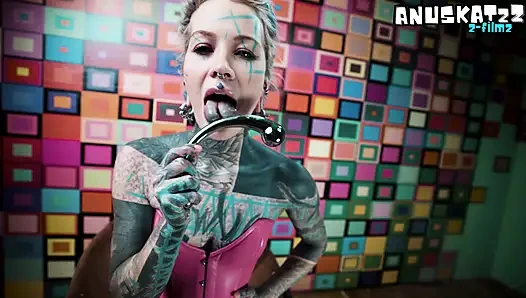 Pink Corset Anal Slut Steel Toy Deep Fucking & Magic Wand Squirting Orgasm