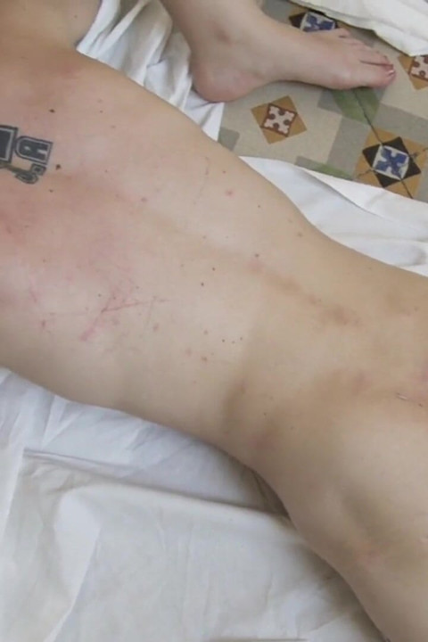 Sheets action with tattooed small tits chick