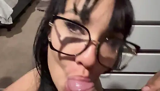 POV Blowjob Deep Throat Sloppy Cumshot In My Sister-in-Law's Mouth