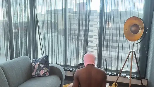 POV fucking my first BBC in a hotel room with window view