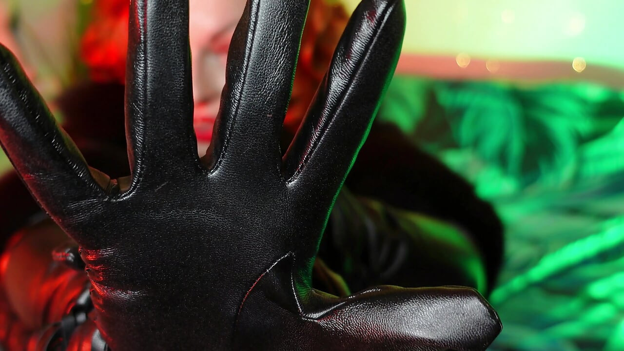 พินอัพเซ็กซี่ Arya วิดีโอ ASMR ถุงมือยาวสีดำ