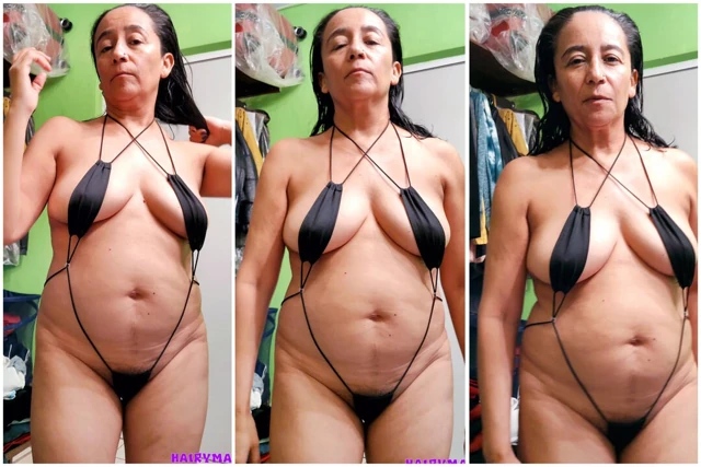REAL SLUT HOUSEWIFE WITH BEAUTIFUL TITS SHOWS OFF ON SEXY BIKINI