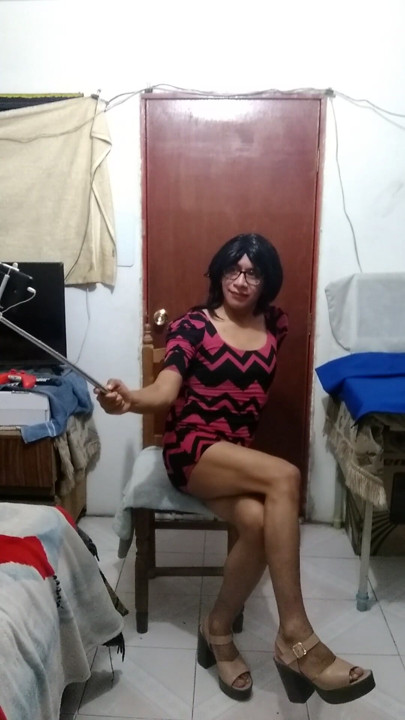 Joselynne Cd In Sexy Red Dress And Heels Show Ass And Legs | Clip 1