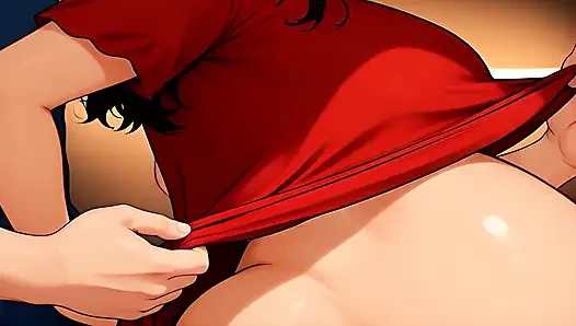 Als die Schwägerin seinen Schwanz mit ihrem Gesäß rieb