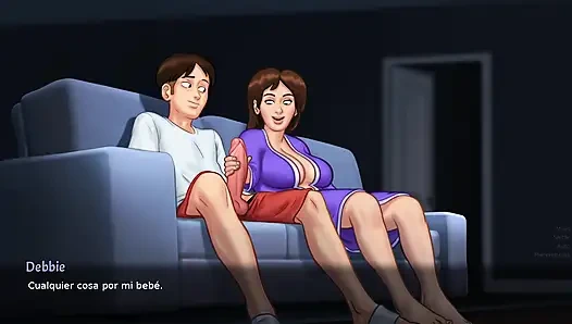 stepmom dominating in the kitchen in secret- Summertime Saga