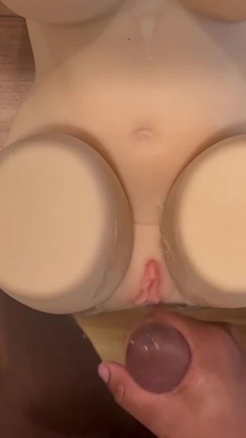 Must-see moment from "Crossdresser Prematurely Ejaculates On Sex Doll After Edging For Hours"