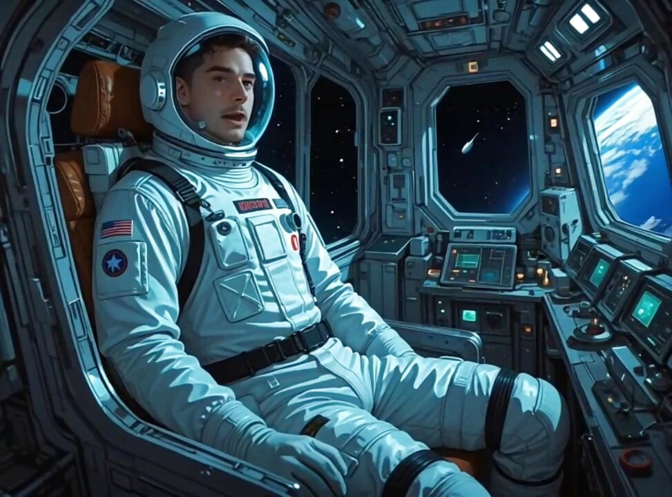 Big tits astronaut get bang pussy in the spaceship during explore planet mission