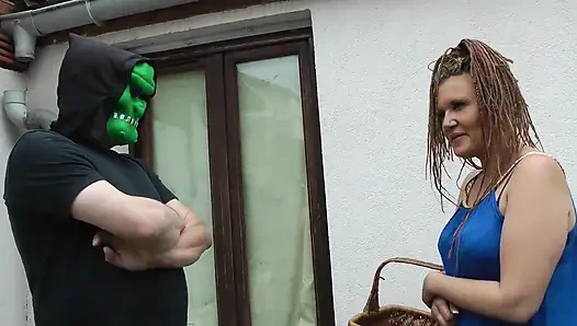 A Pretty MILF Gets Dominated and Takes a Zucchini in Her Big Ass