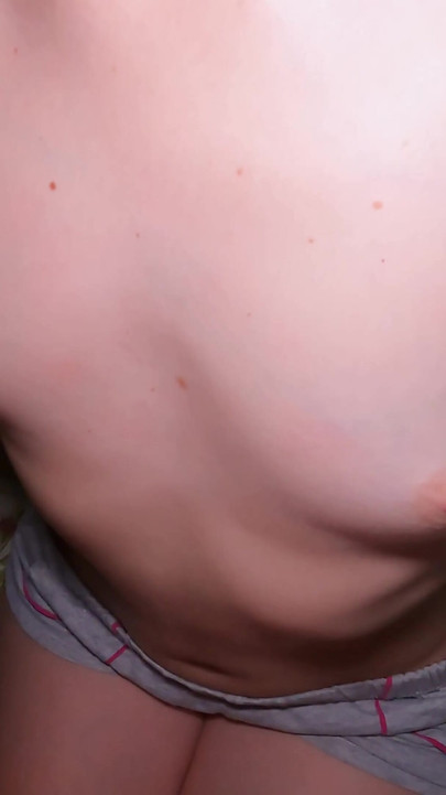 Step sister, I love cumming on your tiny tits! | Clip 2