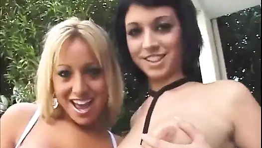 Saftiger spermatausch-dreier mit zwei perversen freundinnen