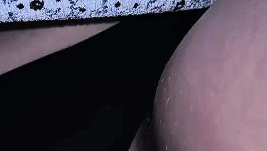 Stranger Cums Hard Inside Her Panties Under Skirt on Subway Train