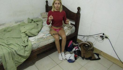My 18-year-old schoolgirl stepdaughter leaves class, she is very horny