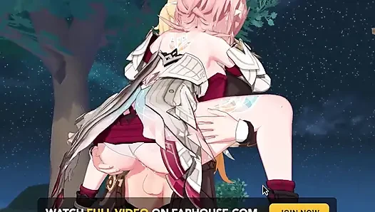Genshin Impact - Linnea Outdoor Sex with Aether - Hentai 3D Animation
