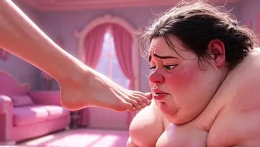 Wanita gemuk jelek dipermalukan menjilati kaki wanita cantik