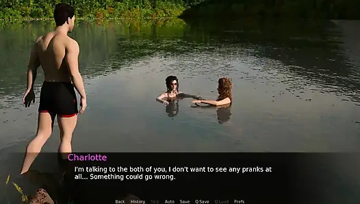 Hemşirelik zevke geri döndü: göl kenarında bikinili iki ateşli kız bölüm 16