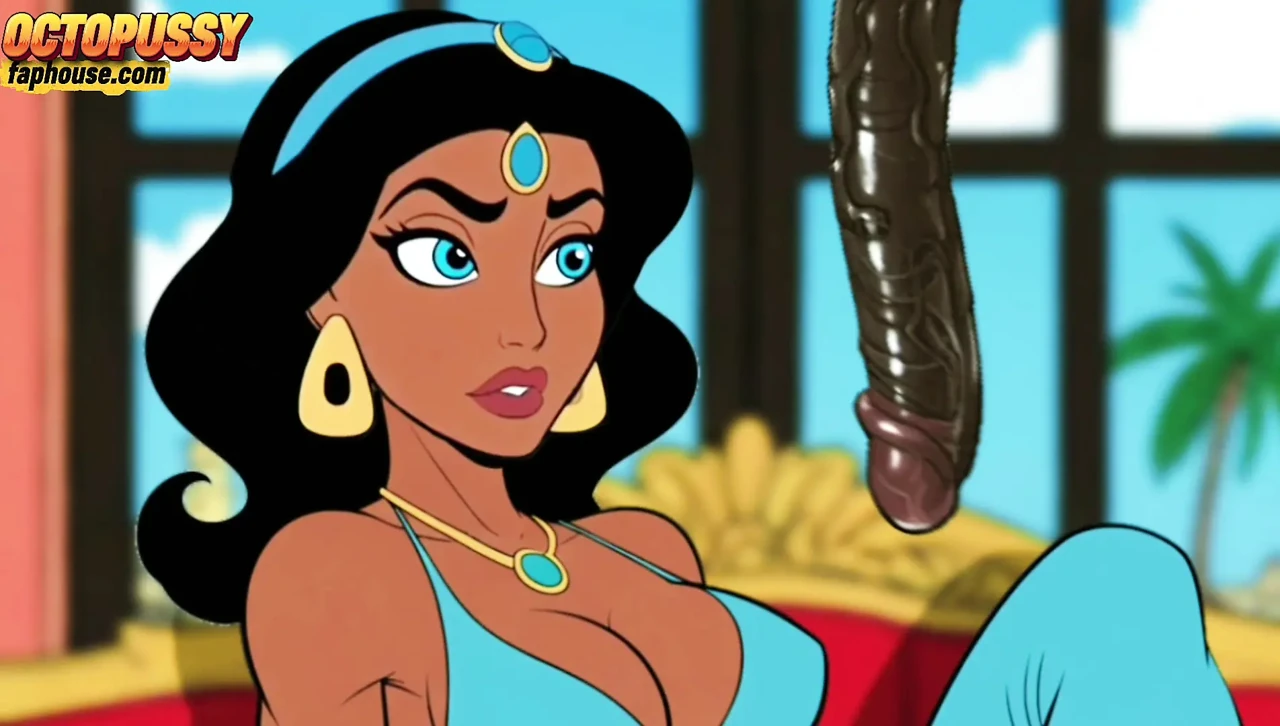 Futanari. Princess Jasmine Girl with a Big Dick. Porn Aladdin Series.