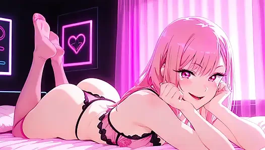 Marin Kitagawa döllenmeyi seviyor. Pembe otel odasında seks. Marin Kitagawa kostümlü