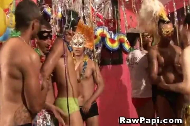 Party Ends Up With Latino Gay Sex