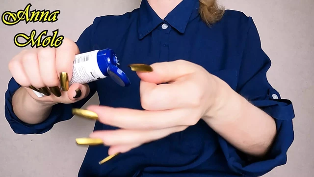 Hands Fetish Golden Manicure